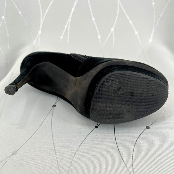 Tory Burch Black Suede Platform Ankle Boots $348 - Picture 8 of 9